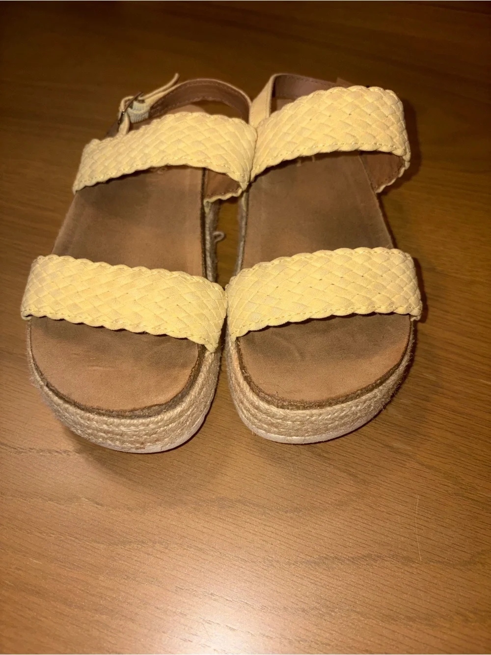 3 for $8 art class Yellow Braided Strap Sandals